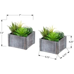 Monarch 8" Artificial Plant (Set of 2) GREEN Hot