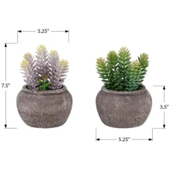 Monarch 8" Artificial Plant (Set of 2) GREEN