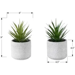Monarch 9" Artificial Plant (Set of 2) GREEN Discount