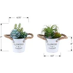Monarch 7" Artificial Plant (Set of 2) GREEN Best