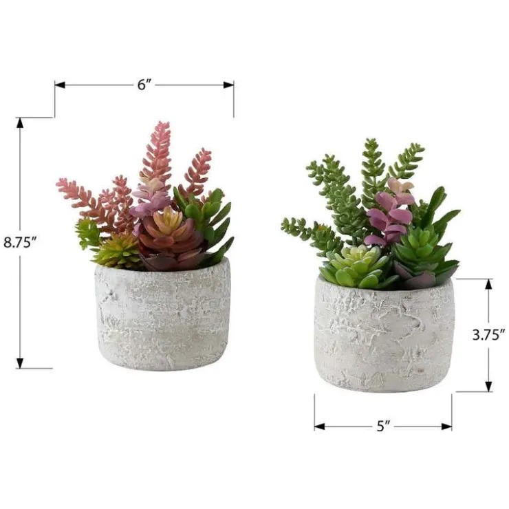 Monarch 9" Artificial Plant (Set of 2) GREEN Hot