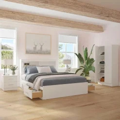 SUA-V 54" Full Bed Headboard White Outlet