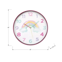 Monarch 18" Kids' Wall Clock WHITE Clearance