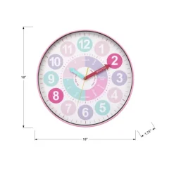 Monarch 18" Kids' Wall Clock WHITE Best