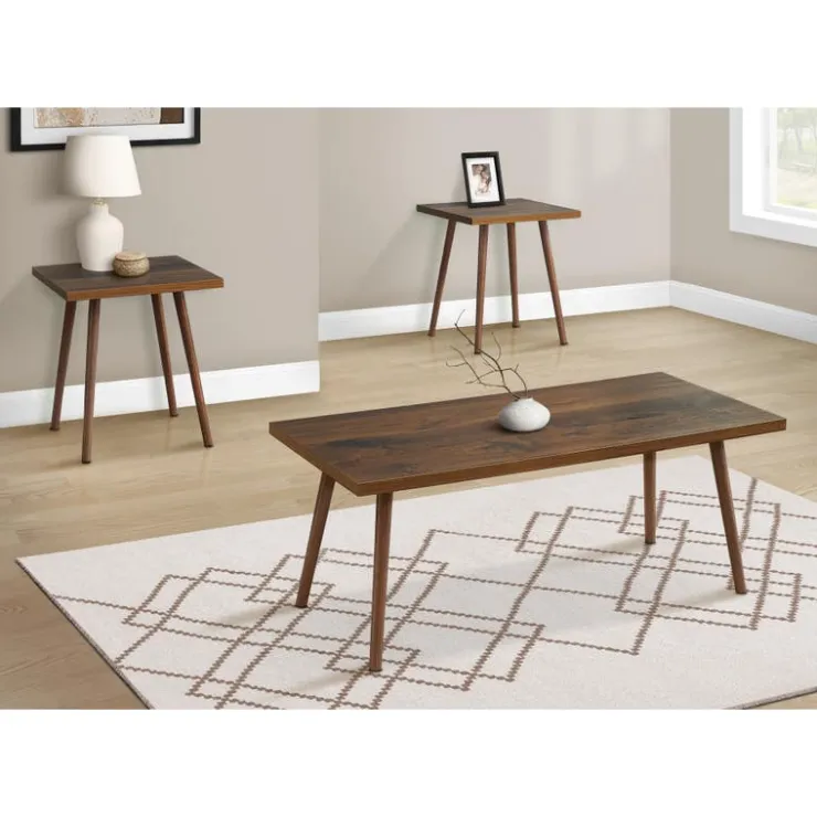 Monarch 3 Pcs Coffee Table Set - Walnut Hot