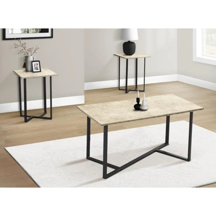 Monarch 3 Pcs Coffee Table Set - Cream Online