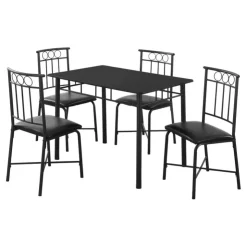 Monarch 5 pcs Dining Set Black Hot