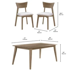 Arboit Poitras 70" Rectangular Dining Table with 4 Chairs - Brown Best