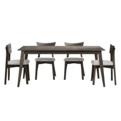 Arboit Poitras 70" Rectangular Dining Table with 4 Chairs - Slate Outlet