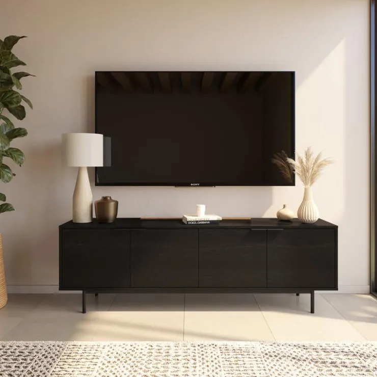 Nexera 70" TV Stand with Storage - Black Clearance