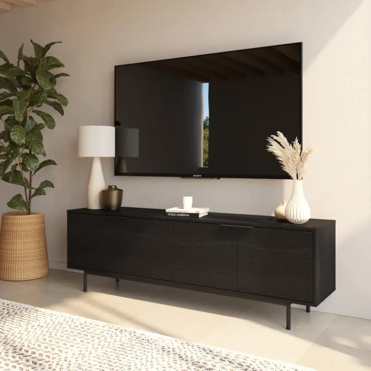 Nexera 70" TV Stand with Storage - Black Clearance