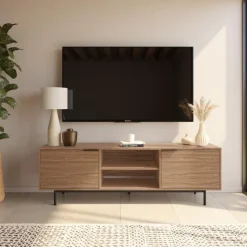 Nexera 70" TV Stand with Storage - Light Walnut Clearance