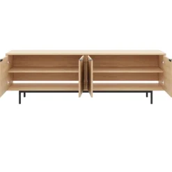 Nexera 70" TV Stand with Storage - Natural Blonde Oak Outlet