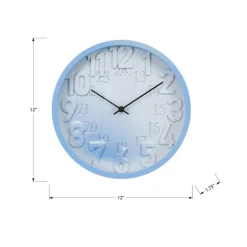 Monarch 12" Wall Clock BLUE Hot
