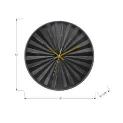 Monarch 12" Wall Clock BLACK