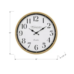 Monarch 16" Wall Clock GOLD Best