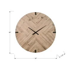 Monarch 30" Wall Clock with LED Light BROWN