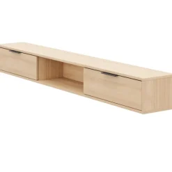 Nexera 72" Wall-Mounted TV Stand with Storage - Natural Blonde Oak Online
