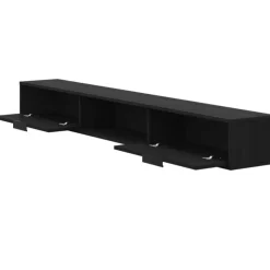 Nexera 72" Wall-Mounted TV Stand with Storage - Black