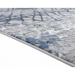 5 x 8 ft Rug Blue/Grey/Black Clearance