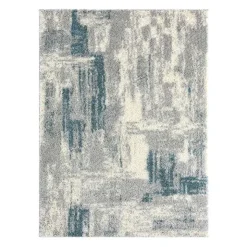 8 x 10 ft Rug Grey / Blue New