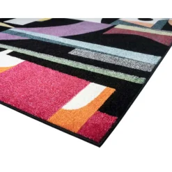 8 x 10 ft Rug Black/Colorful Clearance