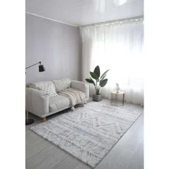 5 x 7 ft Rug White/Blue/Grey Outlet