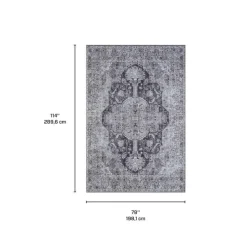 6 x 9 ft Rug Black / Blue Sale