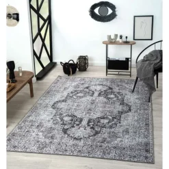 6 x 9 ft Rug Black / Blue Sale