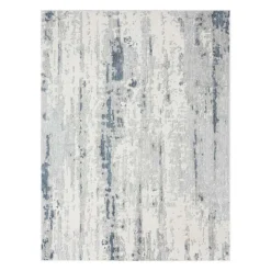 8 x 10 ft Rug Grey/White/Blue Clearance
