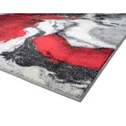 8 x 10 ft Rug Red/Black/White/Grey Hot