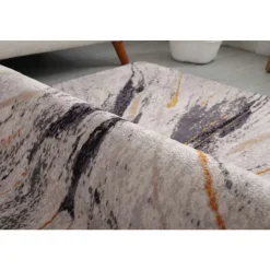 5 x 7 ft Rug Grey/Beige/Gold Discount