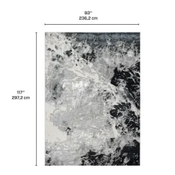 8 x 10 ft Rug Grey/Black Sale