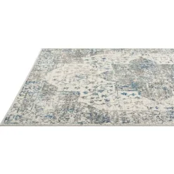 5 x 7 ft Rug Grey / White / Blue