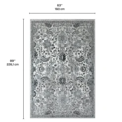 5 x 8 ft Rug Grey/White Outlet