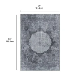 5 x 7 ft Rug Grey Hot