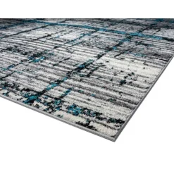 5 x 8 ft Rug Black/Blue