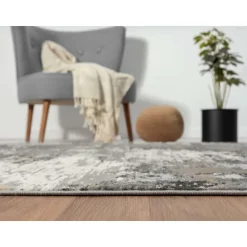 8 x 10 ft Rug Grey / Black New