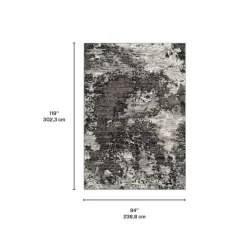 8 x 10 ft Rug Grey / Black New