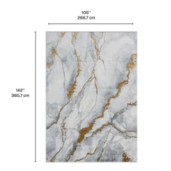 9 x 12 ft Rug Grey/Gold Online