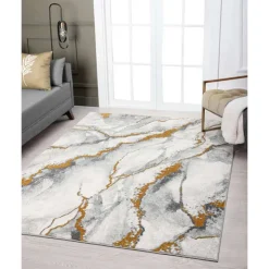 9 x 12 ft Rug Grey/Gold Online