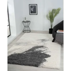 5 x 8 ft Rug White / Grey Outlet
