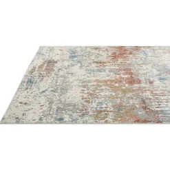 8 x 10 ft Rug Beige / Rust / Blue Clearance