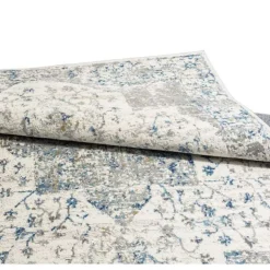 8 x 10 ft Rug Grey / White / Blue Clearance