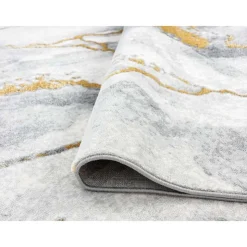 8 x 10 ft Rug Grey/Gold