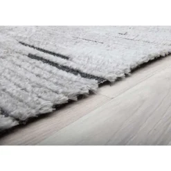 8 x 10 ft Rug White / Grey Hot