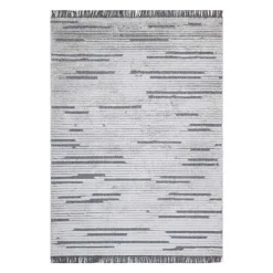 8 x 10 ft Rug White / Grey Hot
