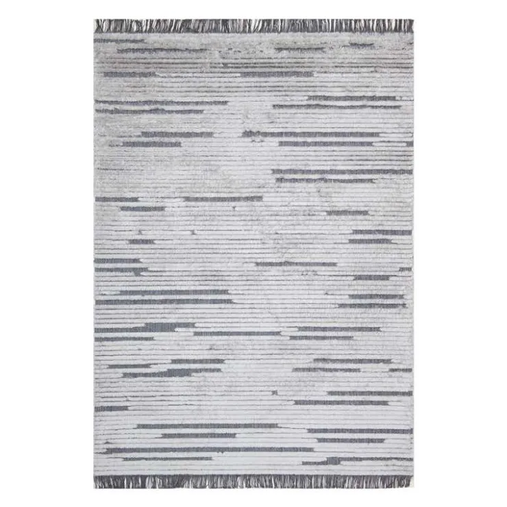 8 x 10 ft Rug White / Grey Hot