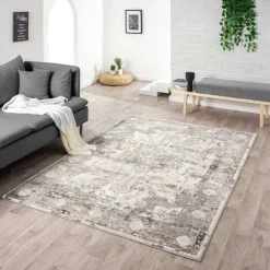 8 x 10 ft Rug Grey / Beige