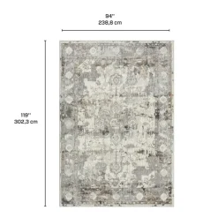 8 x 10 ft Rug Grey / Beige